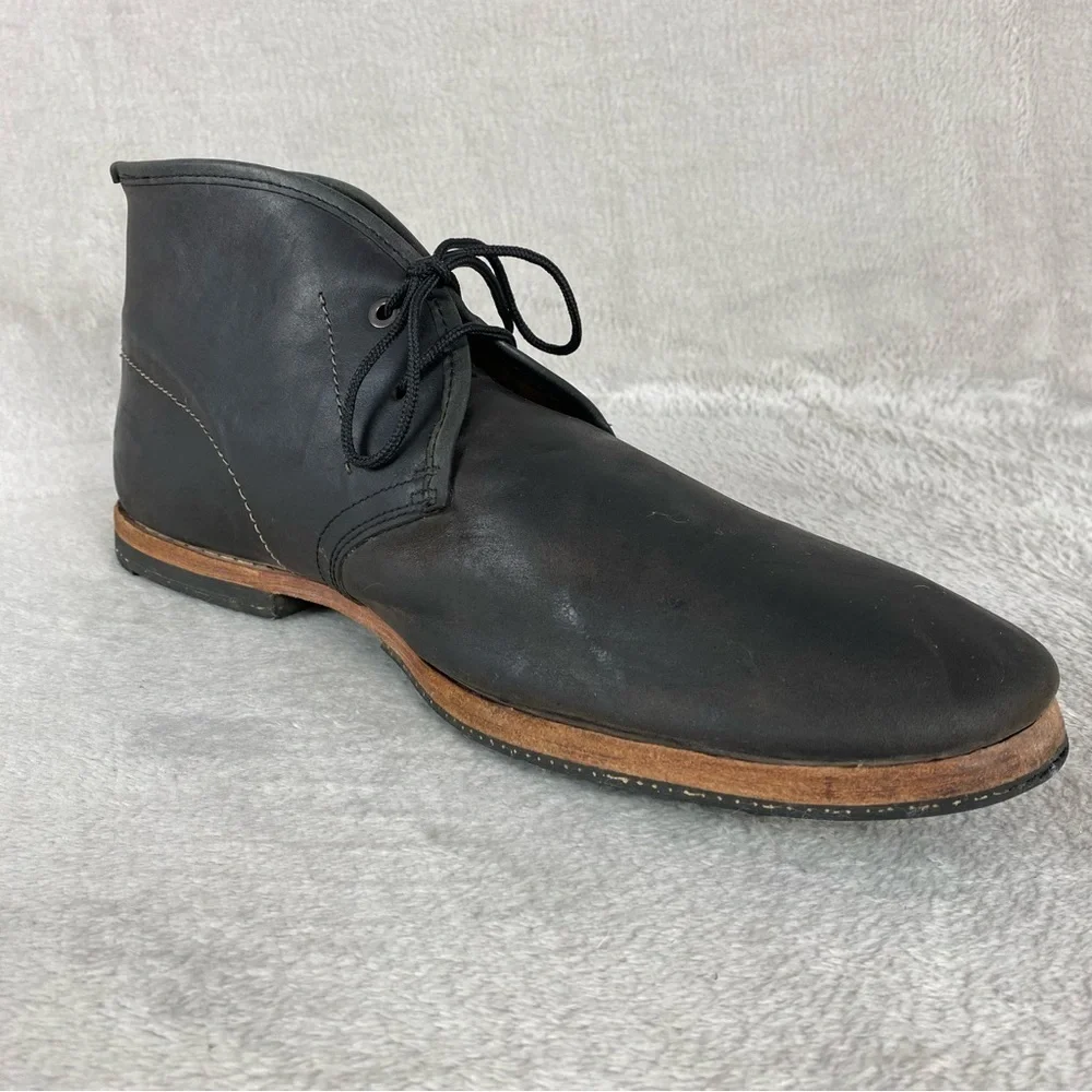 Timberland Men's Wodehouse Chukka Boots Size 12 Distress Leather Black Shoes